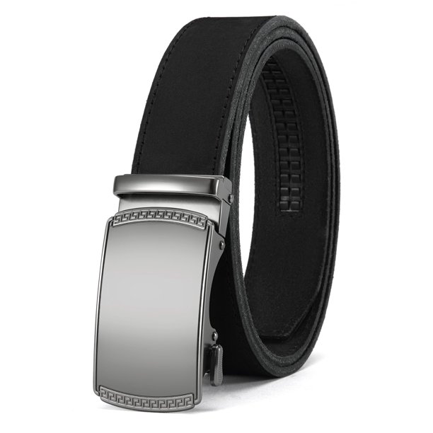 Cinturón de cuero para hombre, con trinquete de cuero, ajuste personalizable, 35 mm
