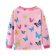 thumbnail image 5 of Children and girls butterfly print long sleeve round neck 2 pajamas set, 5 of 5