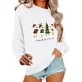 thumbnail image 2 of Women's Holiday Themed Sweatshirt with Turkey and Santa Hat Pattern Round Neck Hoodless Casual Comfort Fit, 2 of 6