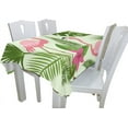 thumbnail image 3 of Coolnut Flamingo Tropical Flowers Tablecloth Modern Table Cover for Home Decoration, Spill Proof Cloth Washable for Dinner Picnic, 60"x90", 3 of 6