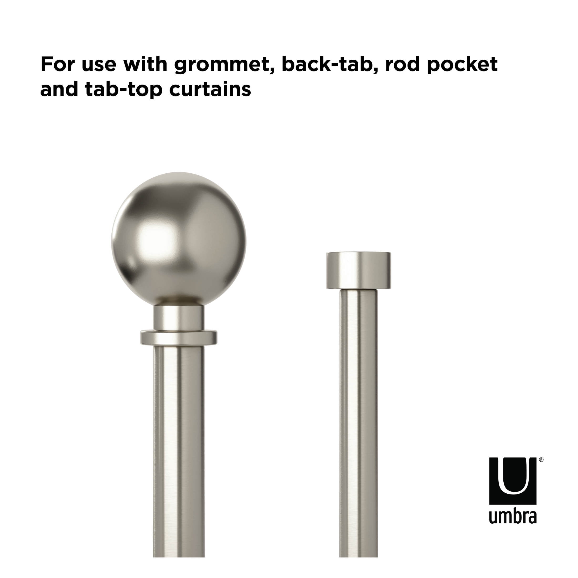 Umbra Bolas Double Curtain Rod 36-72"