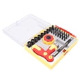 thumbnail image 4 of Juego de destornilladores de trinquete de 34 Uds., Kit de herramientas de reparación de electrodomésticos de acero de alta dureza con varilla de extensión para teléfonos, tabletas y relojes, 4 of 8