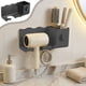 thumbnail image 1 of Organizador de herramientas para el cabello de pared sin taladro | Cesta de baño para secador, plancha y cepillos | Plástico ABS, impermeable, adhesivo y con tornillos, 1 of 6