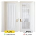 thumbnail image 2 of NICETOWN Privacy Sheer Door Curtains, Non-See-Throught Light Filtering Privacy Door Window Curtains with Rod Pocket and Tie Back for Sidelight Door, Pure White, 30"x40", 1 Panel, 2 of 7