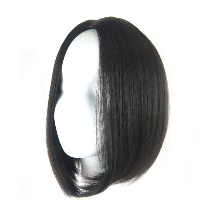 Black Straight Hair Heat Resistant Short Bob Synthetic Lace Front Wigs Glueless
