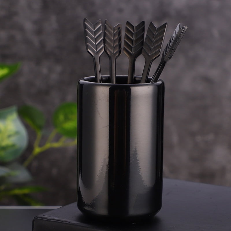 5'' 5Pcs Stainless Steel Coffee Stir Sticks with Stirrers Holder, Metal  Coffee Stirrer Reusable, Beverage Drink Cocktail Stirrer Swizzle Stirring