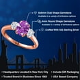 thumbnail image 2 of Gem Stone King 1.71 Ct Oval Fancy Purple Zirconia 18K Rose Gold Plated Silver Ring, 2 of 6