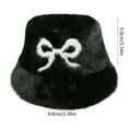 thumbnail image 2 of Sombreros de invierno cálidos con lazo de visón sintético, sombrero de pescador para mujer., 2 of 2