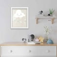 thumbnail image 2 of 8x10 Framed Nursery Wall Art Hand Drawn Twinkle Night Clouds Poster in White Wood Frame For Kid, 2 of 5