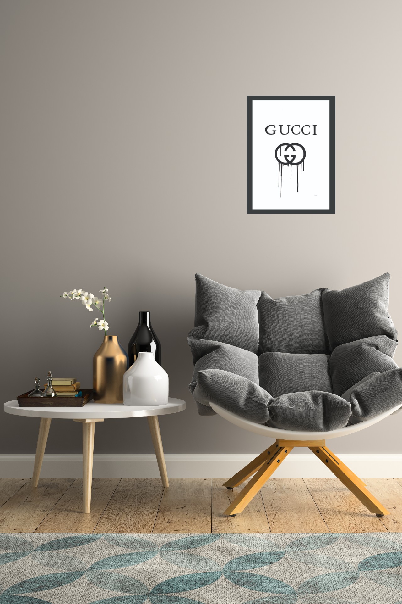 Venice Beach Collection's Fashion Brand Drip Logo Design 14x18 Framed Print