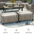 thumbnail image 5 of Poteban Outdoor Patio All Weather Wicker Furniture Sets,with Coffee Table, Sofa, Swivel Rocking Chair and Ottoman,for Pool, Backyard, Garden, 5 of 9