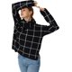 thumbnail image 4 of Suéteres de otoño 2022 para mujer, suéter de punto de cuello alto, jersey de manga larga a cuadros con abertura lateral, prendas de vestir a cuadros, Tops holgados Adepaton WMZY-700-5, 4 of 9