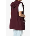 thumbnail image 4 of TheMogan Women's PLUS Drawstring Loose Fit Utility Vest Sleeveless Military Jacket, 4 of 7