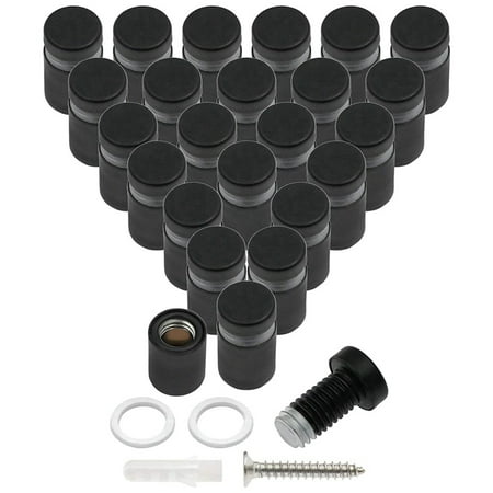 

24Pcs Standoff Screws Wall Sign Standoff Mounting Hardware Advertising Glass Standoff Nail for Hanging Black