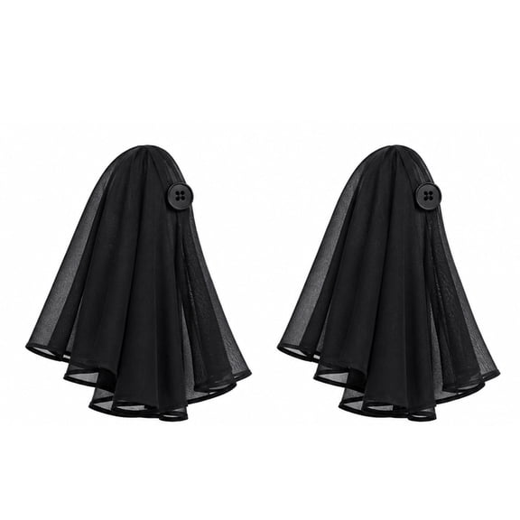 KYJiuLiu Detachable Chiffon Sleeves for Women, Arm Cover Up for Dresses,Black