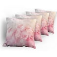 thumbnail image 5 of Ambesonne Rose Throw Pillow Cover 4 Pack, Dreamy Spring Nature View, 24", Pale Pink, 5 of 7