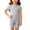 Gray, variant on Cethrio Girls Summer Pajama Sets, Lapel Collar 2-piece Comfy Short Sleeve Girls' Sleepwear Pink Size 7-8