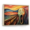 thumbnail image 2 of Designart "The Scream by Edvard An Iconic Masterpiece I" Masterpiece Floater Framed Wall Decor, 2 of 7