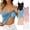 Blue, variant on Seamless Built-in Bra Tank Top for Women Wireless Bra-T All in One Cami with Light Support