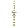 thumbnail image 2 of Galaxy Gold 0.6 Carat 14k Solid Gold Butterfly Bracelet Aquamarine, 2 of 3