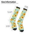 thumbnail image 2 of Logiee White Polka Dot Sunflower A Print Gift Stocking Stuffers,Adult Stockings,Novelty Socks,Funny Socks Birthday Running Walking Sleeping, 2 of 6
