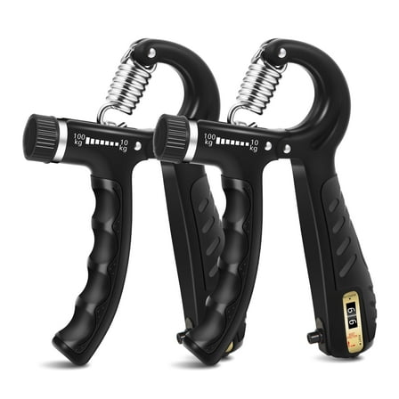 WIZFOKO 2PCS Hand Grip Strengthener with 22-220Lbs (10-100kg) Adjustable Resistance