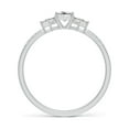 thumbnail image 2 of ANGARA Natural Three Stone Diamond Engagement Ring in 14K White Gold for Women (Size-3.5mm| Color-H| Clarity-SI2) | April Birthstone, Anniversary, Jewelry Gift for Women | Natural Diamond Ring, 2 of 9