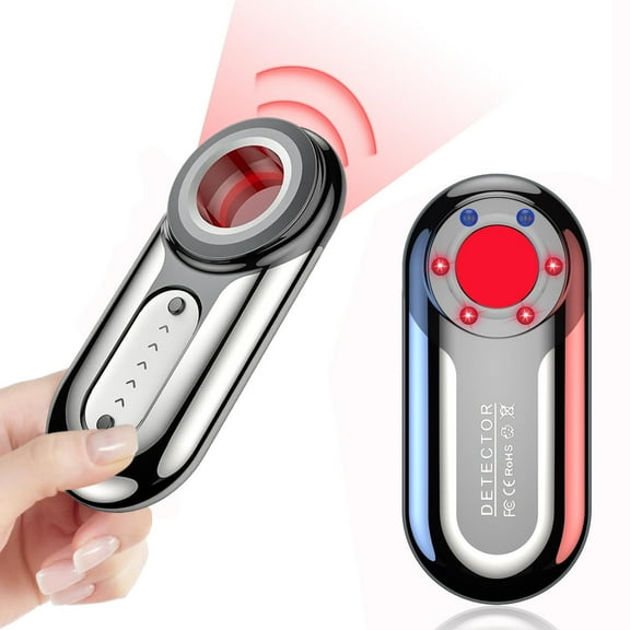 Wiher 4-in-1 Hidden Camera Detectors, Bug Detector, RF Detector, GPS Tracker Detector  Device to Detect Listening Devices for Office, Hotels,Bathroom,6 Levels Sensitivity,4 Professional Modes Silver