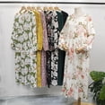 thumbnail image 3 of Muslim Dresses Women Maxi Loose Full Sleeve Print Floral Casual Robe Long Dress, 3 of 13