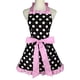 thumbnail image 1 of Rosielily Delantal Rosa Para Mujer Delantal Retro Delantal Vintage Lindo Delantal Coqueto Con Bolsillo Cocina Cocinar Hornear Vestido Kawaii Algodón Con Volantes Volantes Años 50 Delantal Para Mujeres, 1 of 5