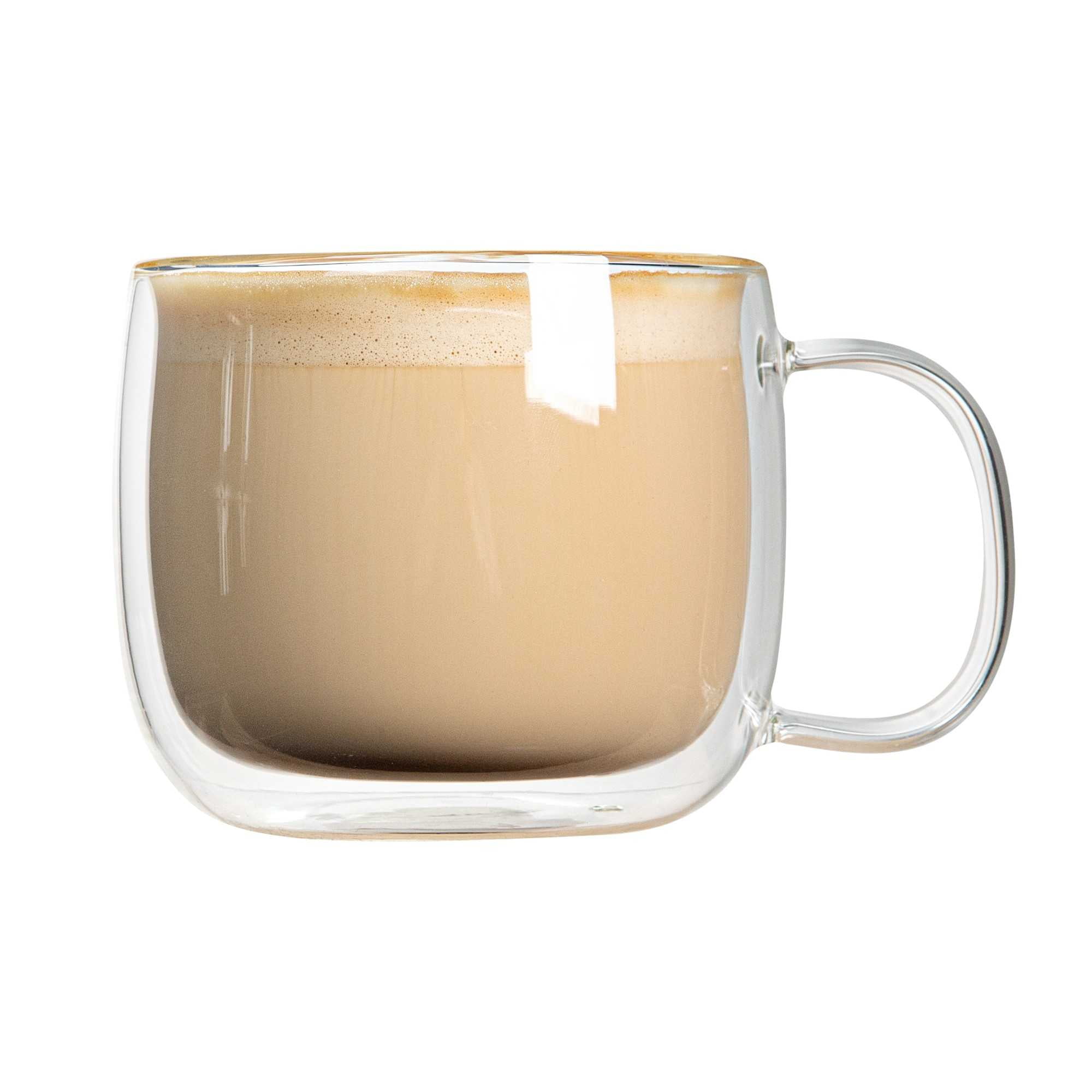 Forma Professional 16.9 Ounce Double Wall Coffee Mugs, 12 Insulated Coffee Mugs With Handle - Dishwashable, Reusable, Clear Glass Beverage Cups, Freezable, For Hot Or Cold Beverages - Restaurantware