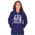 thumbnail image 5 of When I Die the Cat Gets Everything Zip Hoodie Sweatshirt Women Brisco Brands L, 5 of 6