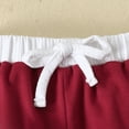 thumbnail image 4 of Gibobby Conjunto de pantalones para niños Recién Nacido bebé niñas algodón Floral otoño manga larga pantalones pajarita Tops campana inferior diademas conjunto ropa(Rojo, 9-12 Meses), 4 of 5
