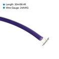 thumbnail image 2 of Uxcell 24AWG Stranded Wire Hookup 30M/100ft Purple, Electrical Wire UL1007 Spool, 2 of 6