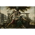 thumbnail image 3 of Flemish Painter 14x11 Black Modern Framed Museum Art Print Titled - Allegory of France with Athena and Hermes, 3 of 5