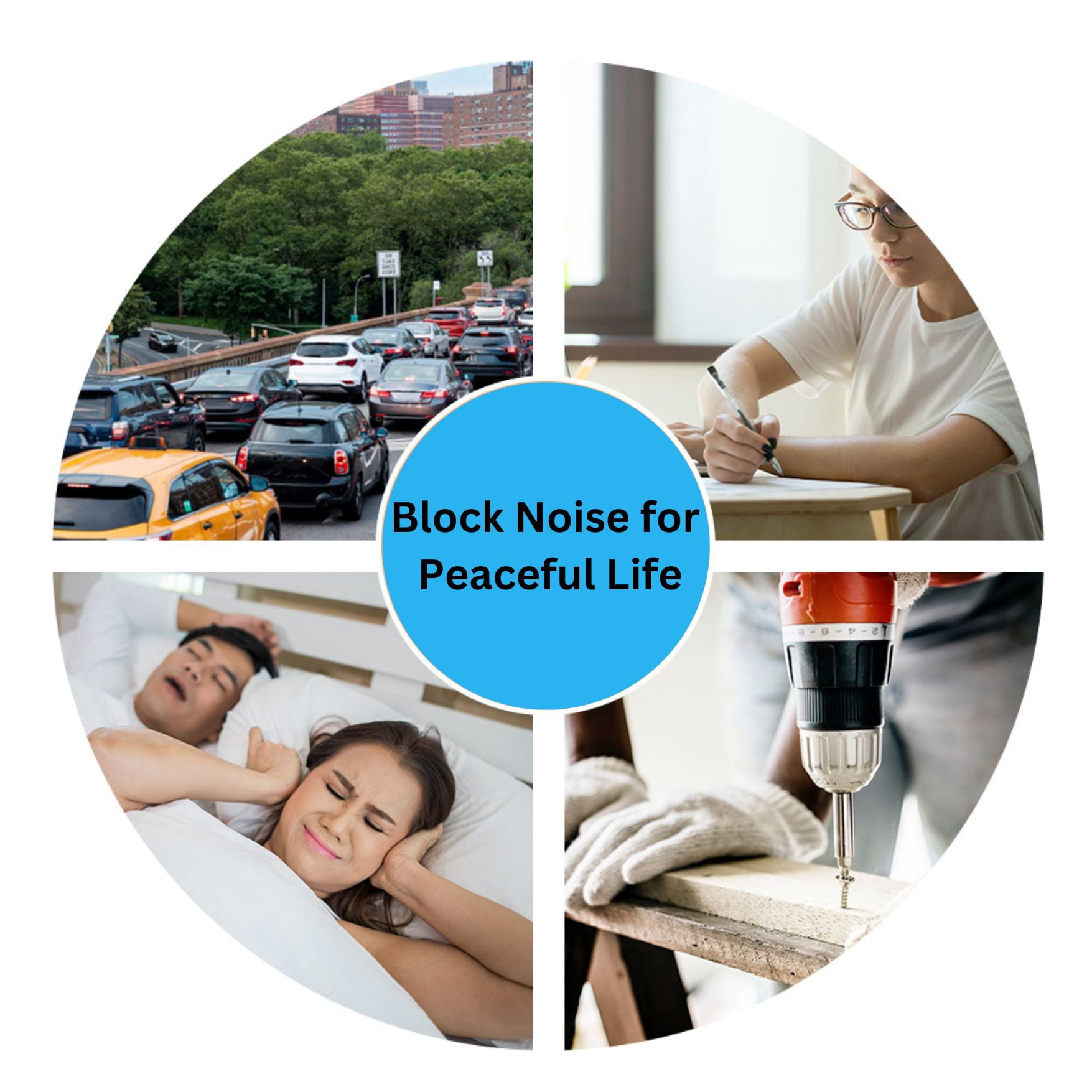 Quality Foam Earplugs - 200 Pairs Bulk Pack - Ideal Ear Plugs for Sleeping, Noise Cancelling, Snoring, Travel, Shooting, Study, Work, Construction, and Safety Hearing Protection - 32 dB NRR - Blue