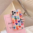 thumbnail image 3 of Colorido Polka Daub Hearts Casetifg Marca Silicona Funda Para iPhone 11 12 13 14 Pro Max Cubierta De Fibra Suave TPU Lujo A Prueba De Golpes Proteger La Carcasa Del Teléfono Con Caja, 3 of 3