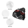 thumbnail image 3 of Lsque Skull santa hat Pattern Knitted Beanie, Unisex Winter Hat, Knit Hat Winter Beanies Thick Fisherman Beanies Cuffed Plain Skull Caps, 3 of 6