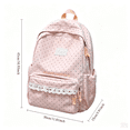 thumbnail image 2 of Coquette Aesthetic Bow Polka Dot Backpack for Women, Multi Compartment Laptop Rucksack with Lace Trim, Preppy Style for College School Daily Use (Black), 2 of 3