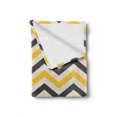thumbnail image 2 of Yellow Chevron Soft Flannel Fleece Throw Blanket, Large Zigzags in Retro Design Geometrical Horizontal Tile, Cozy Plush for Indoor and Outdoor Use, 50" x 70", Charcoal Grey Yellow, by Ambesonne, 2 of 6