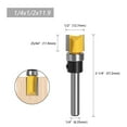 thumbnail image 1 of Bgsha Pattern Bit Industrial 1/4inch Shank Top Bearing Flush Trim Pattern Router Bits, 1 of 7