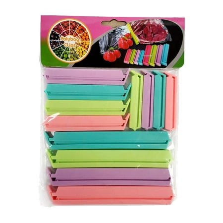 

12pcs Manual Food Clip Office Assorted Color Keep Fresh For Chip Bag 3 Sizes