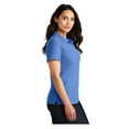 thumbnail image 3 of Port Authority Women's Core Classic Pique Polo Shirt Carolina Blue 2X-Large, 3 of 3