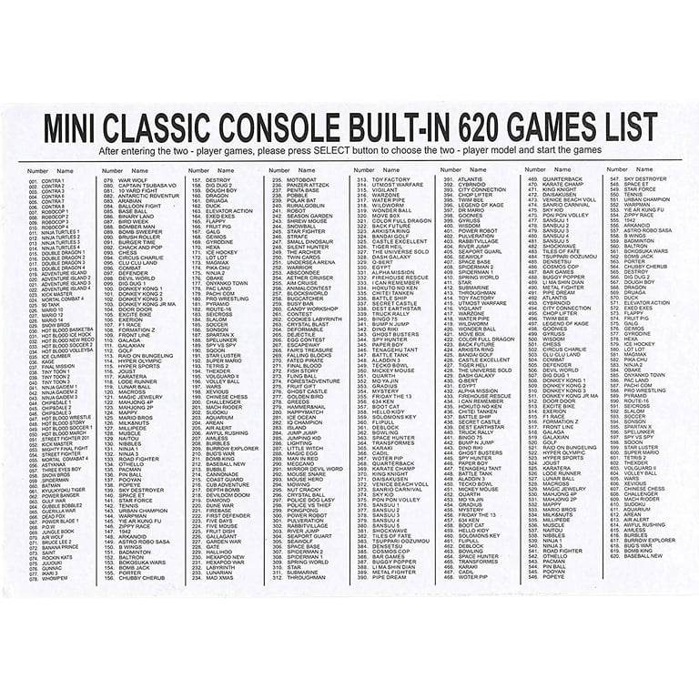 List of Games for Various Retro Consoles and Computers, PDF, Leisure