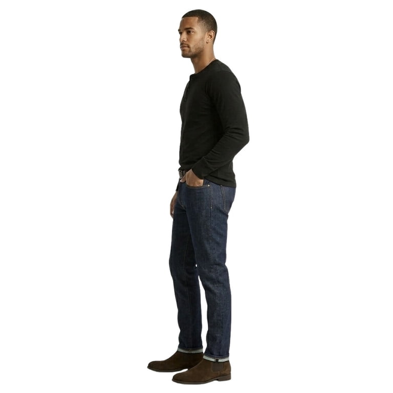 COUVER Men's Thermal Cotton Waffle Henley photo 2