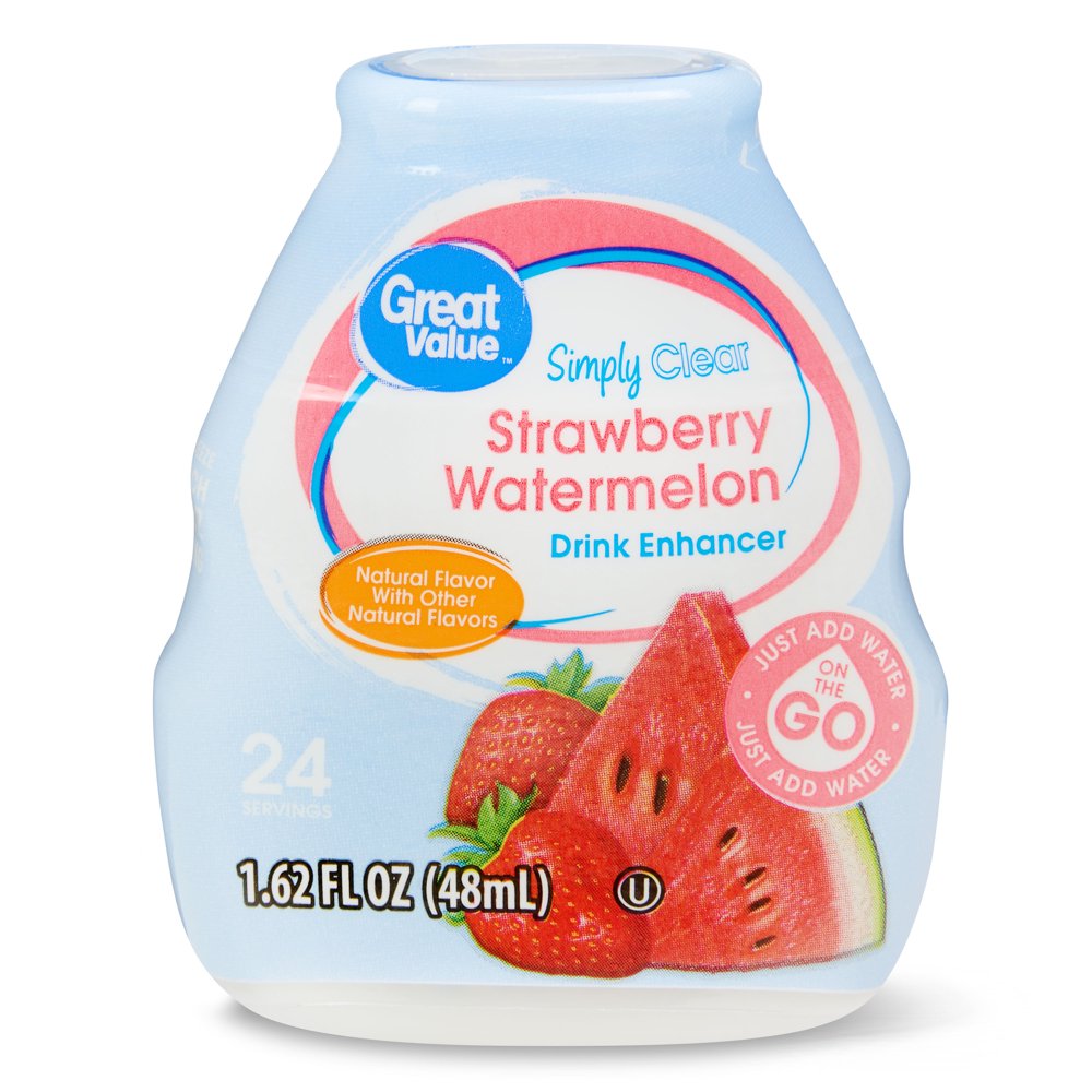 Great Value Simply Clear Liquid Drink Enhancer, Strawberry Watermelon