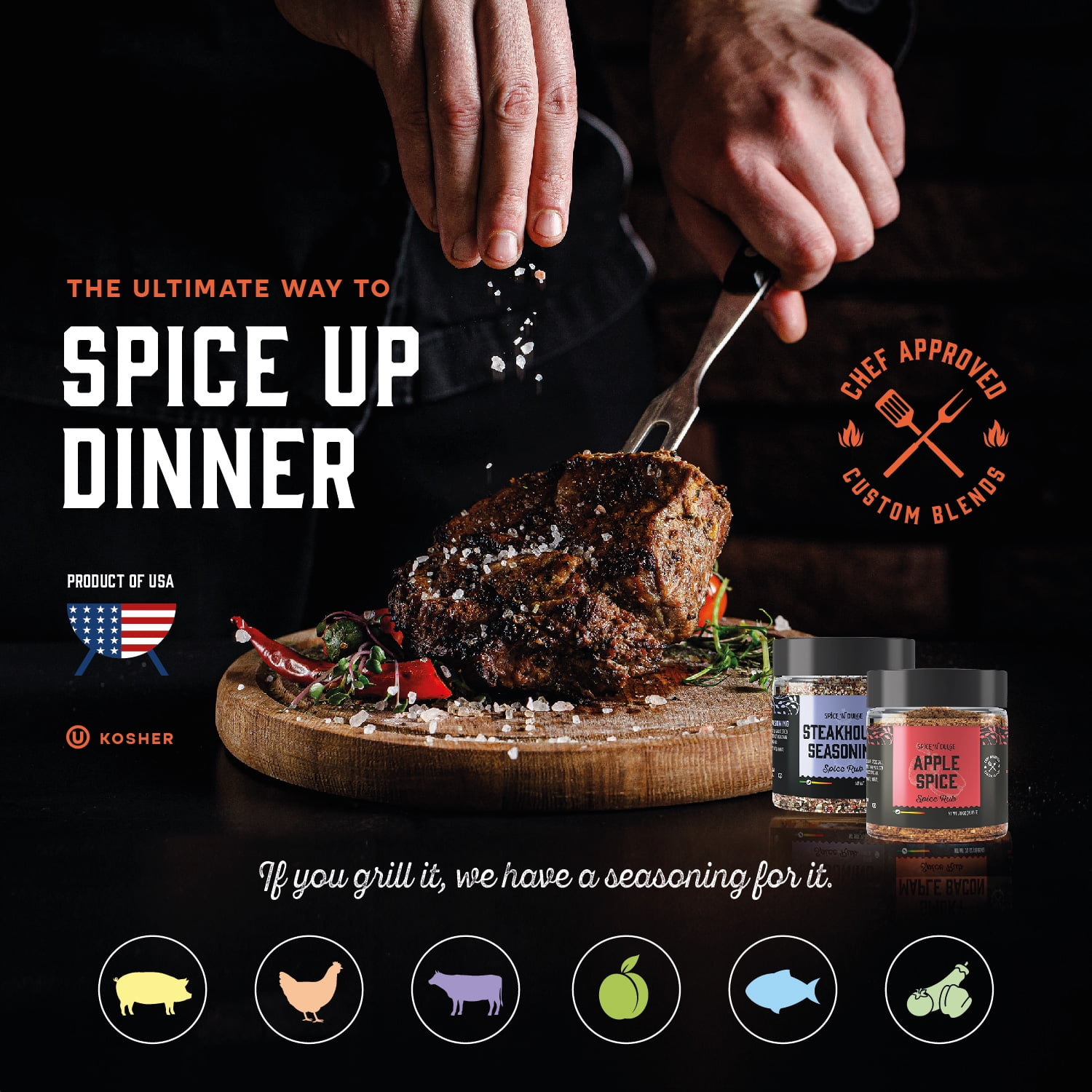 Spice ‘N Dulge Backyard Grill Spice and Seasonings Gift Set