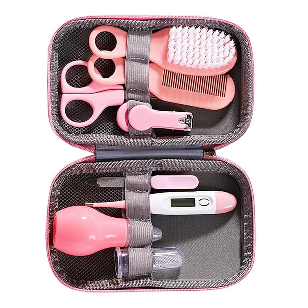 Juego de cepillo de dientes y cepillo para el cabello para bebés, juego de cuidado de la salud del bebé, kit de cuidado de la salud del bebé, kit de termóm