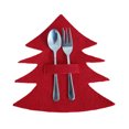 thumbnail image 3 of Injueey 4 unidades/juego de vajilla de árbol de Navidad, bolsa de almacenamiento, cubiertos, bolsa de dulces, dinero en efectivo, tenedor, cuchara, Kits de decoración para fiestas Rojo Injueey HA068283-01B, 3 of 6