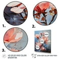 thumbnail image 3 of Designart "Pink White Magnolias Representation Colorfuled Acrylic I" Floral Floater Framed Wall Decor, 3 of 7